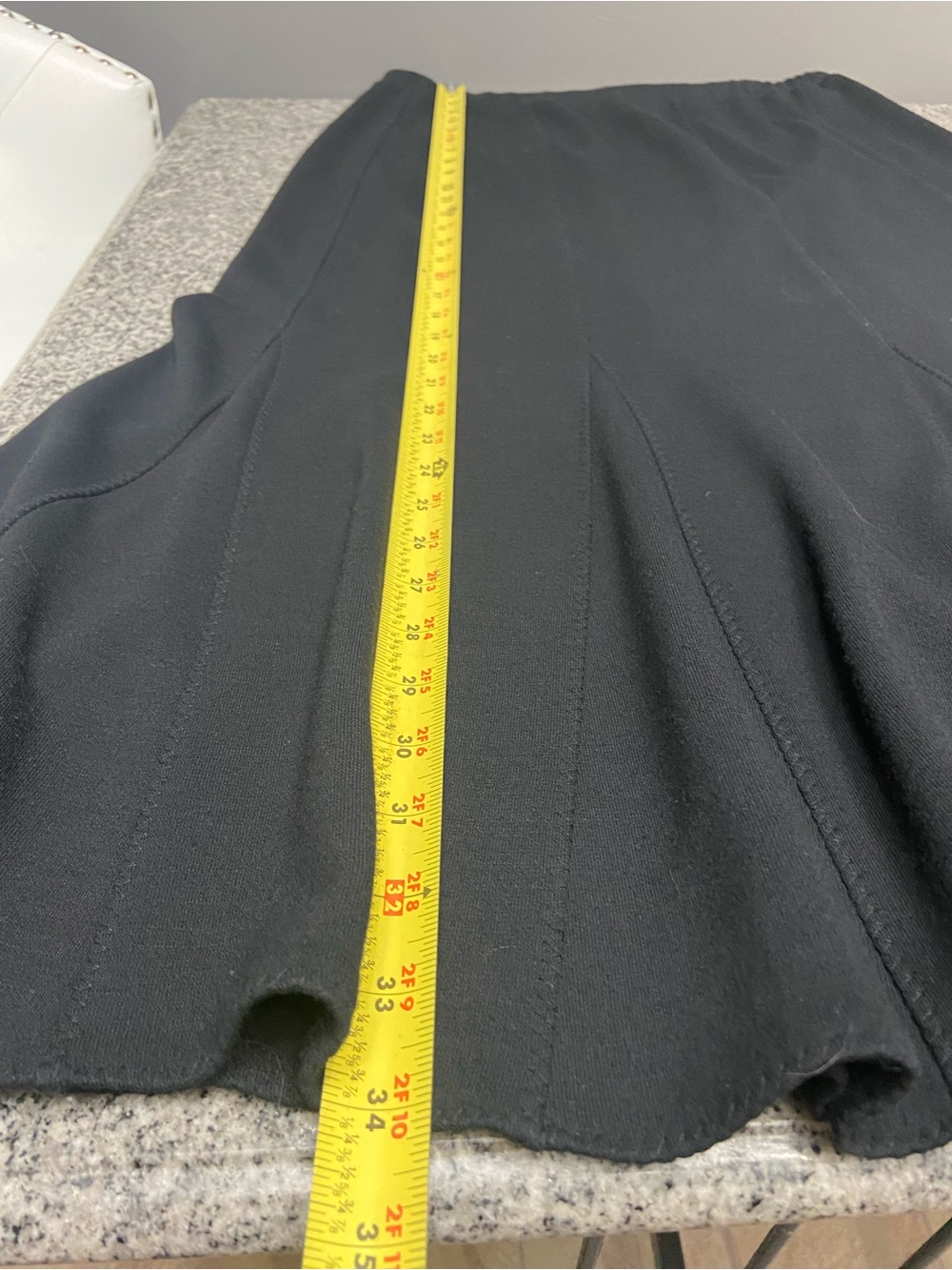 EILEEN FISHER Womens Long Black Trumpet Skirt Italian Wool Blend Flare Maxi L - Picture 15 of 15